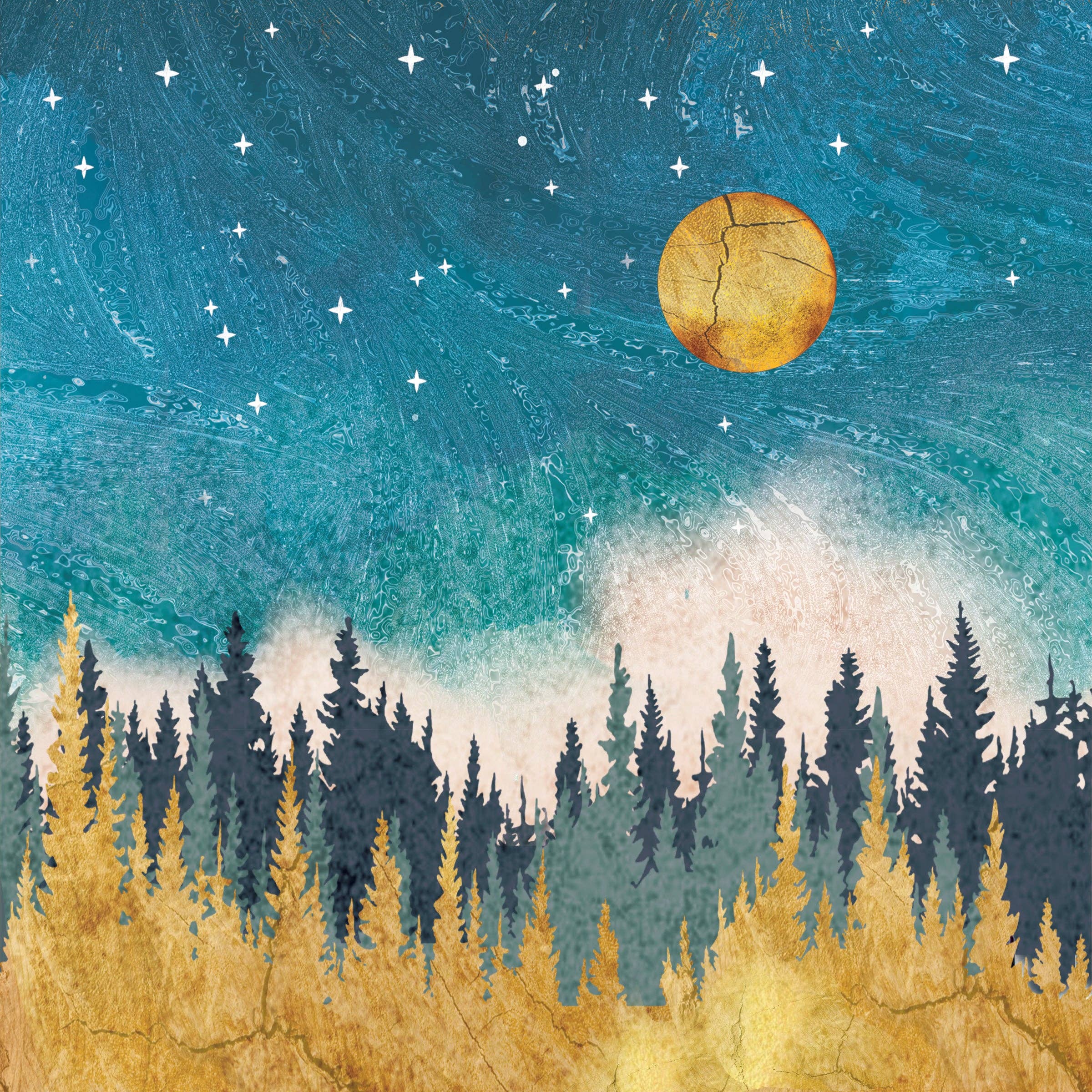 Marble Coasters - Gold Night