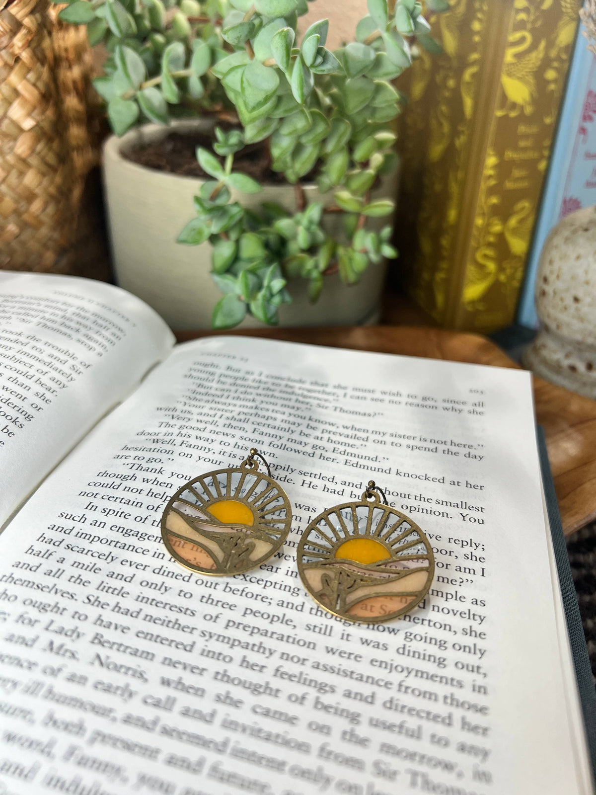 Sunset // Stained Glass Resin Earrings