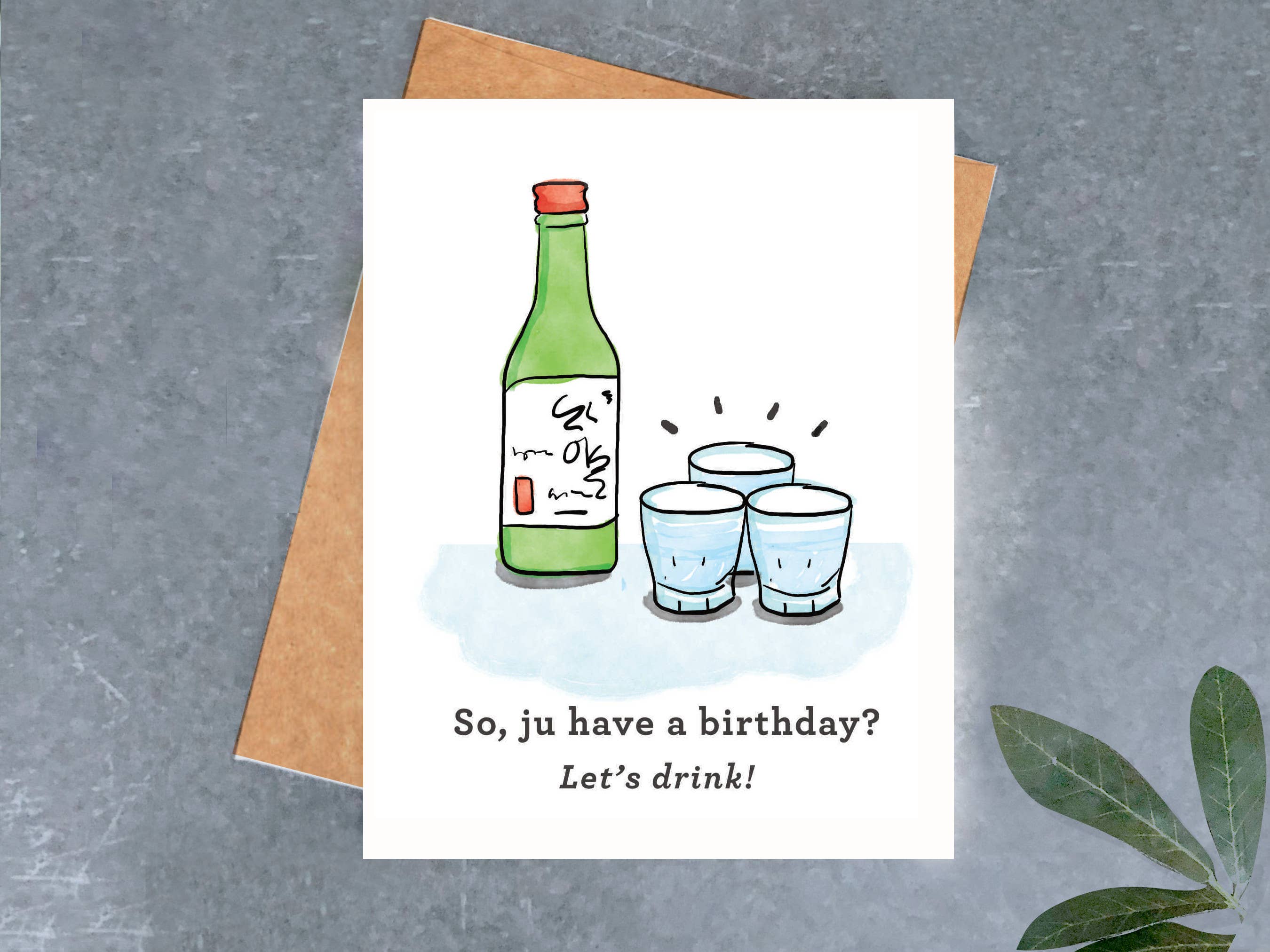 Soju Birthday Card