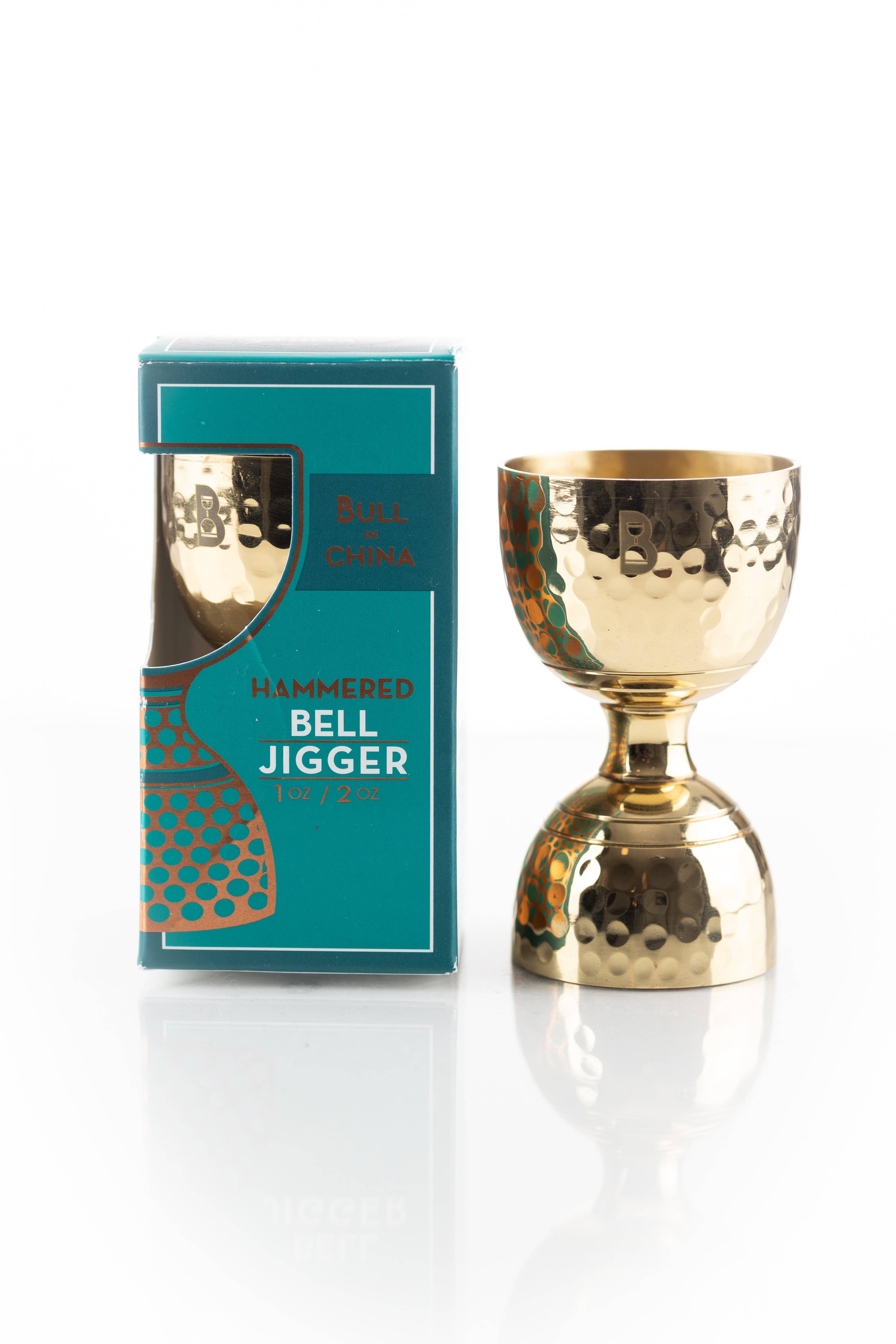 Hammered Bell Jiggers: 100% Brass