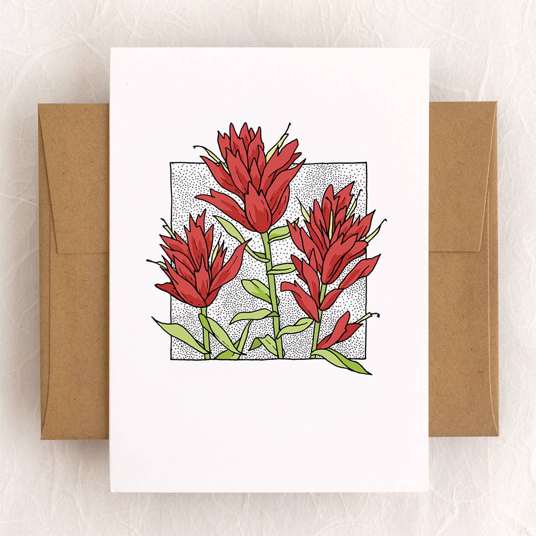Scarlet Paintbrush - Card
