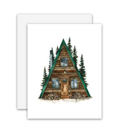 A-Frame Cabin Card