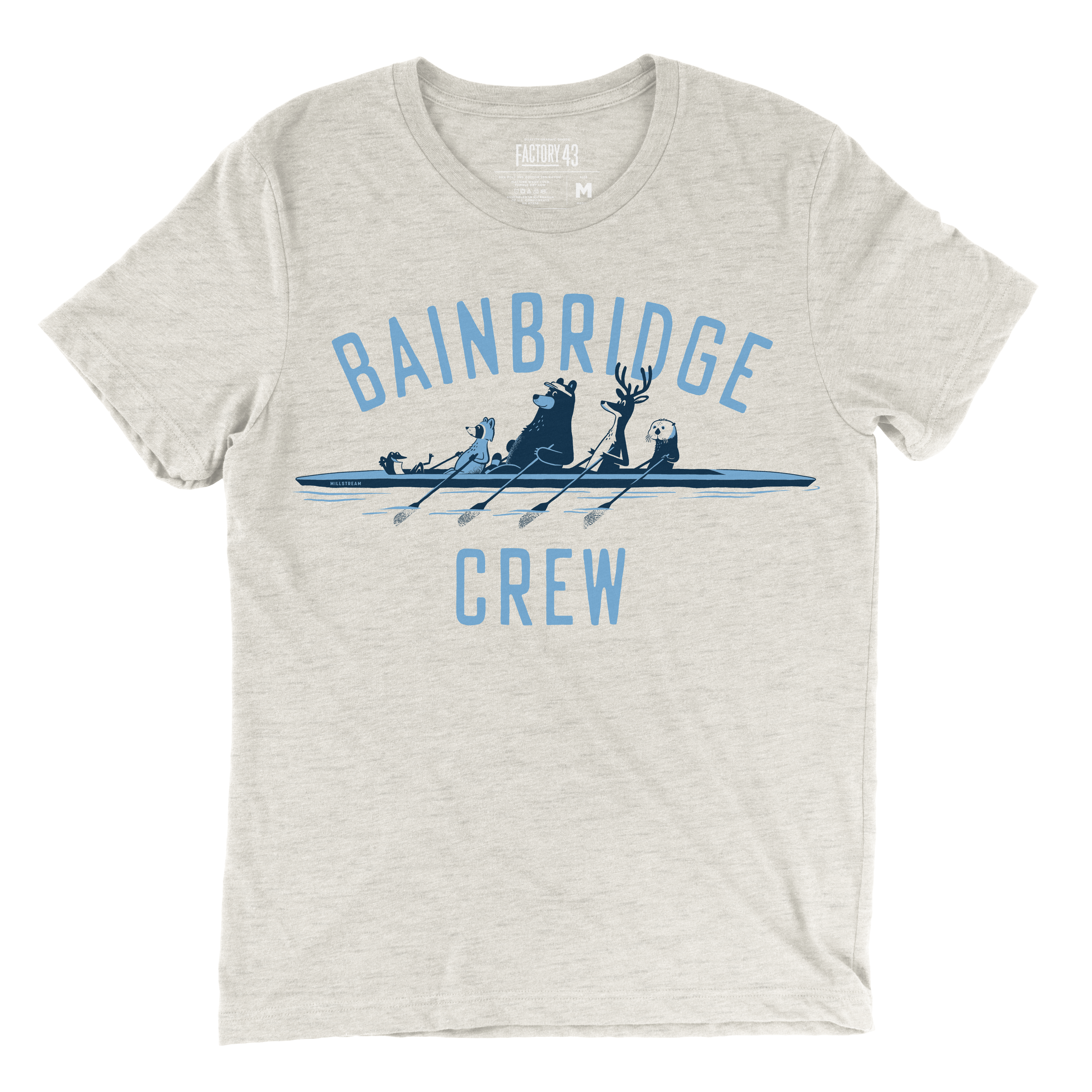 Bainbridge Crew Shirt White-Blue