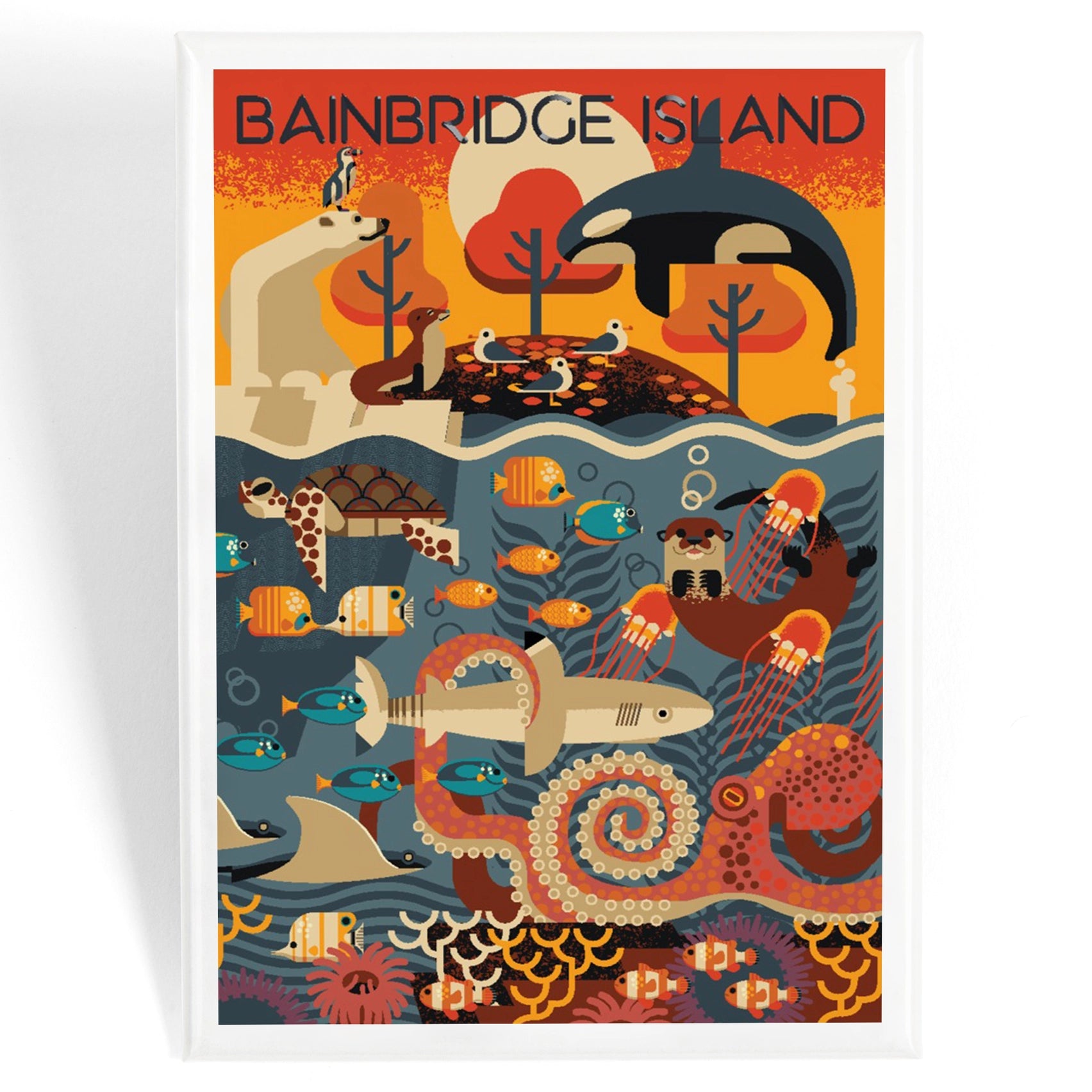 Bainbridge Island, WA Marine Animals Print