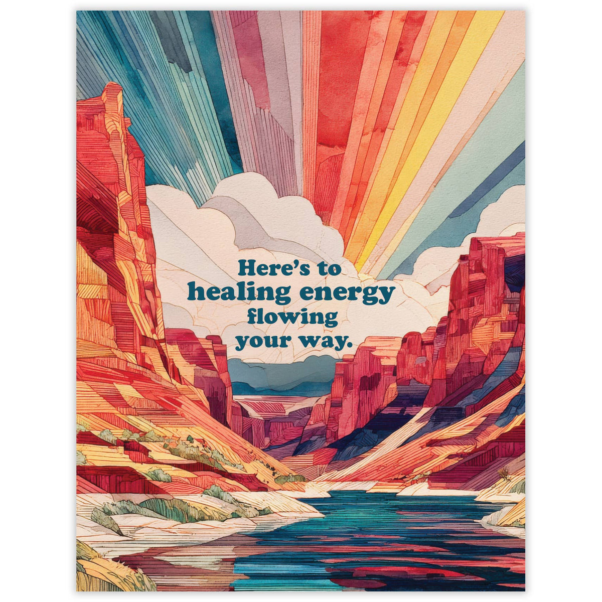 Healing Energy - Recycled Get Well Card for Nature Lovers