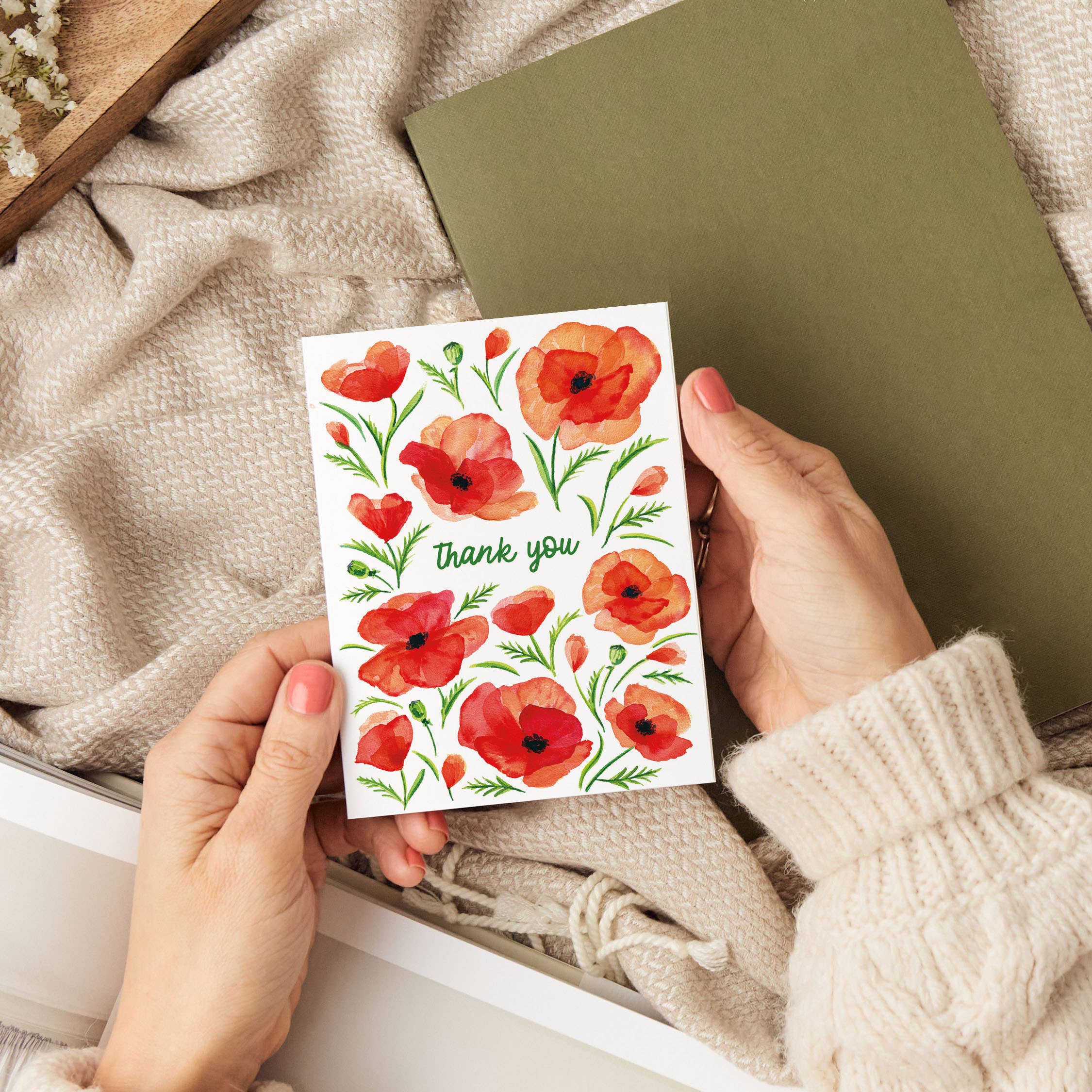 Poppy Thank You Card