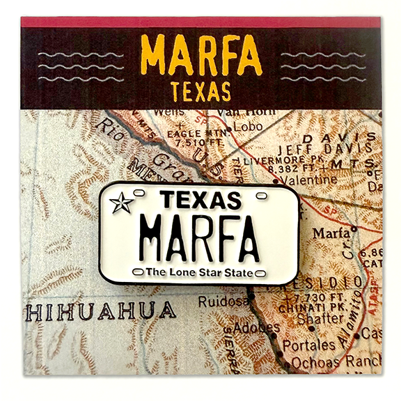 Custom Enamel Pins License Plate on Map Backing Card: Custom Design Flat Card