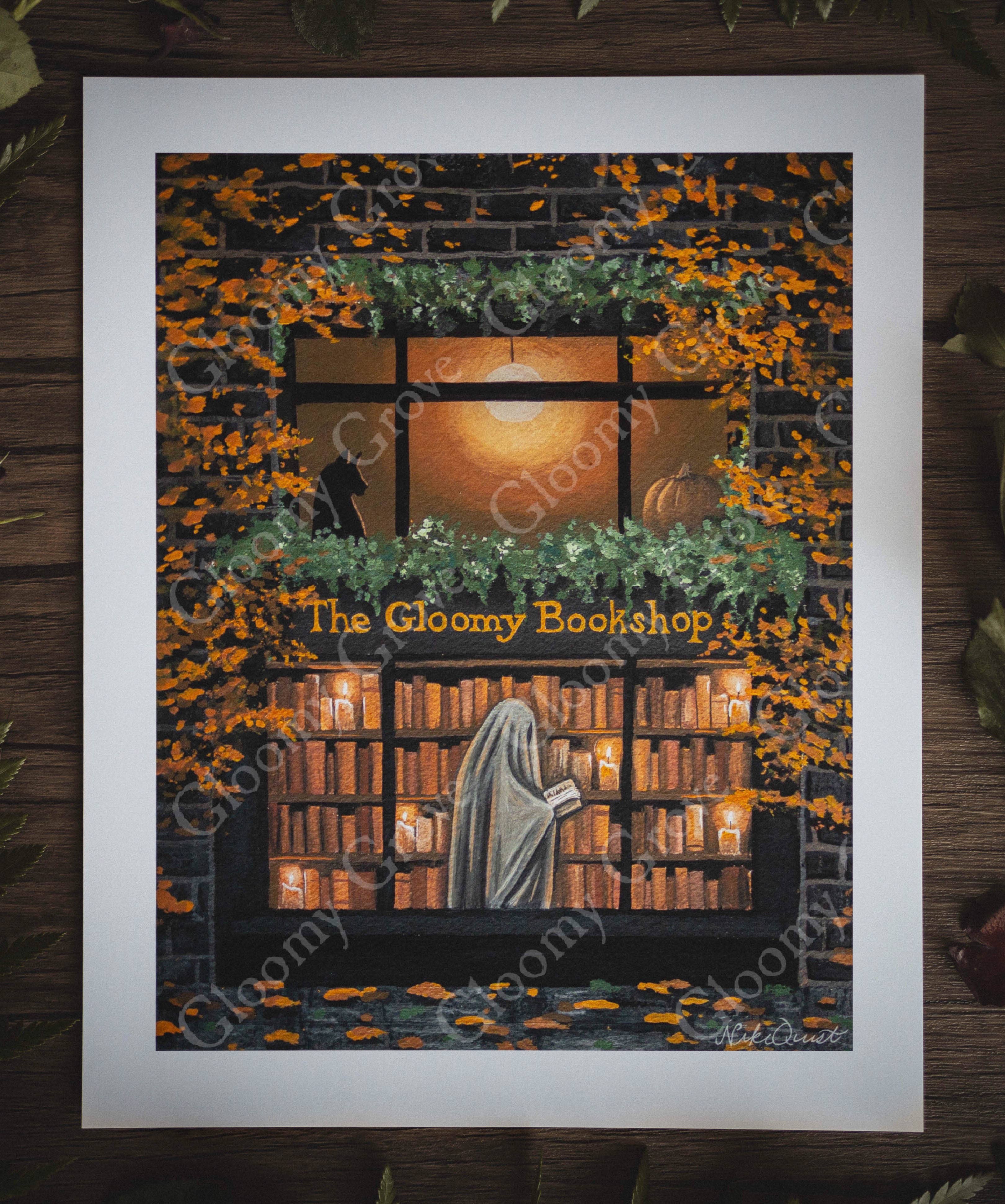"The Gloomy Bookshop" | Fine Art Print: 8x10