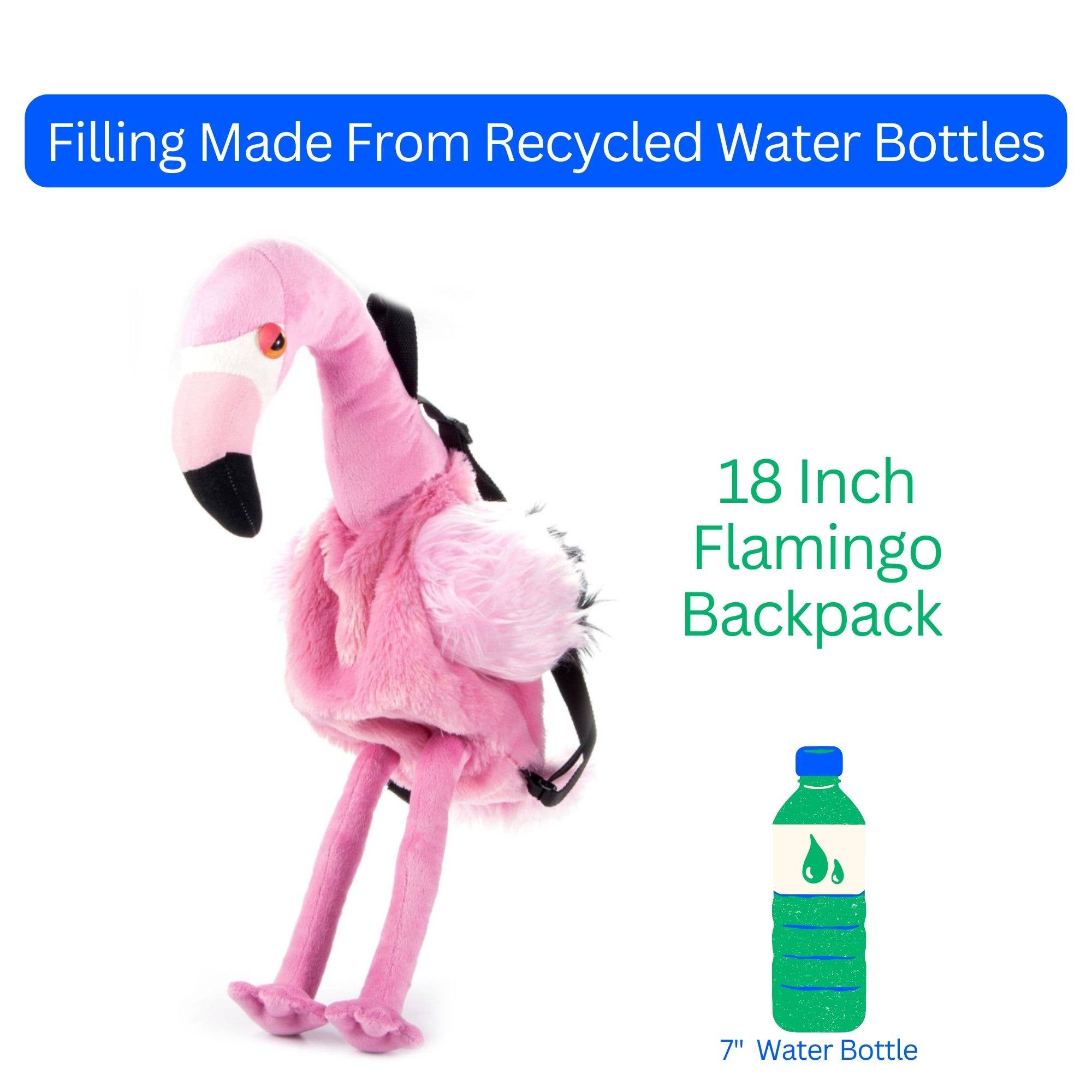 Wearable Plush Flamingo Backpack 18"