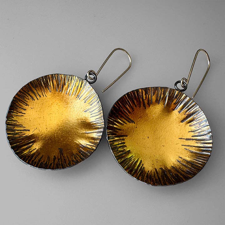 Rustic Gold Spark Earrings