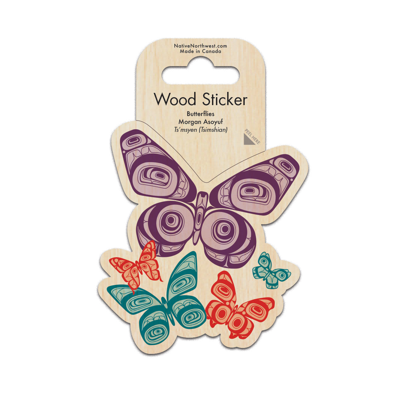 Wood Sticker - Butterflies