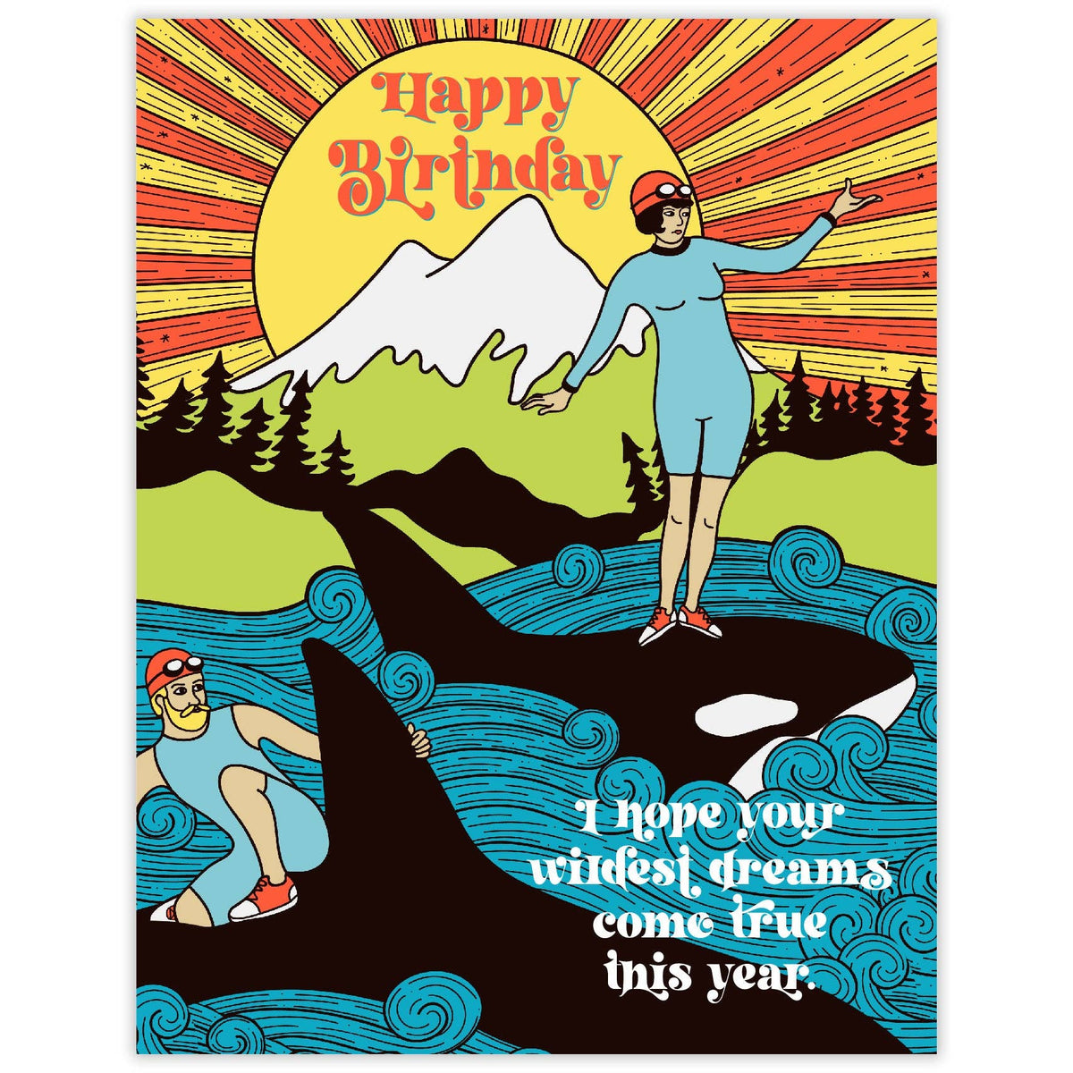 Wildest Dreams - Recycled Birthday Card for Surfers