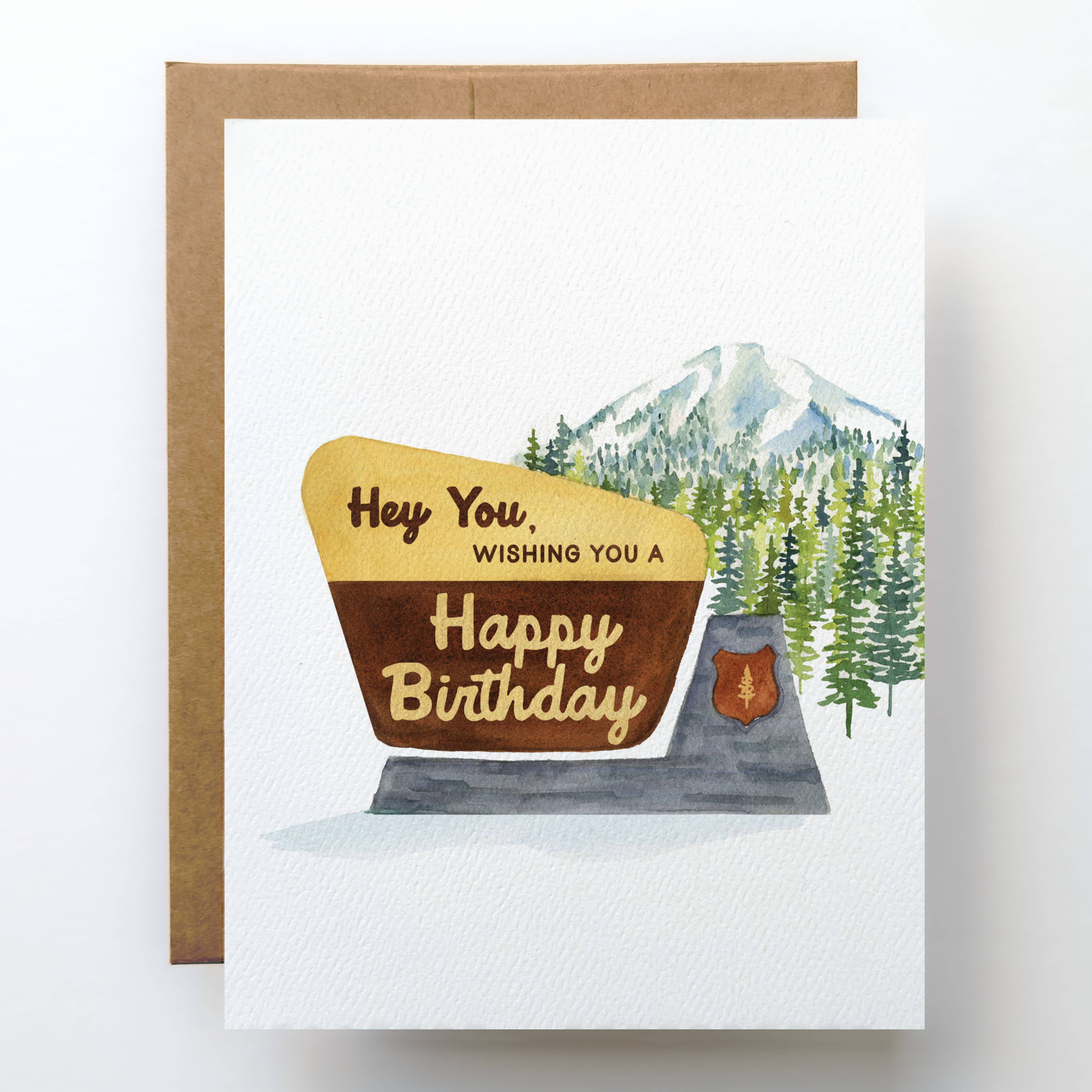National Park Birthday Card | Hey You! Outdoorsy Design: Single Card