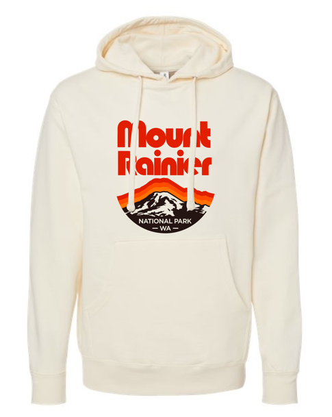 Mount Rainier Hoodie Sand: L