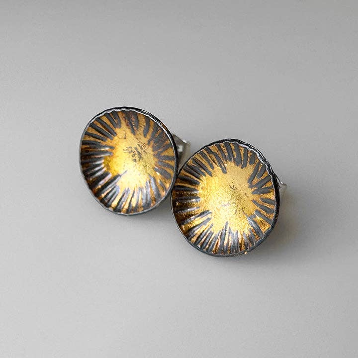 Rustic Gold Spark Studs