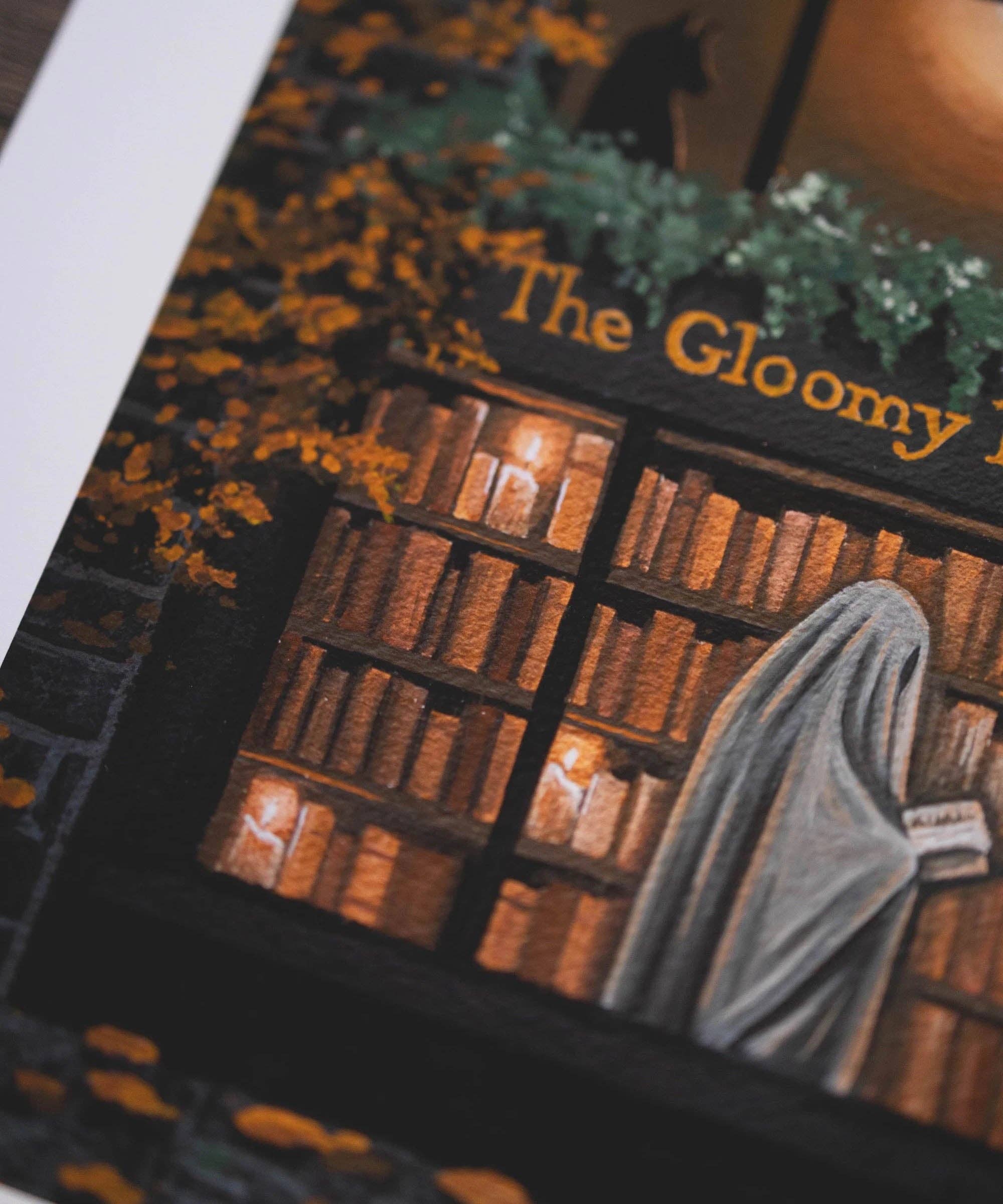 "The Gloomy Bookshop" | Fine Art Print: 8x10