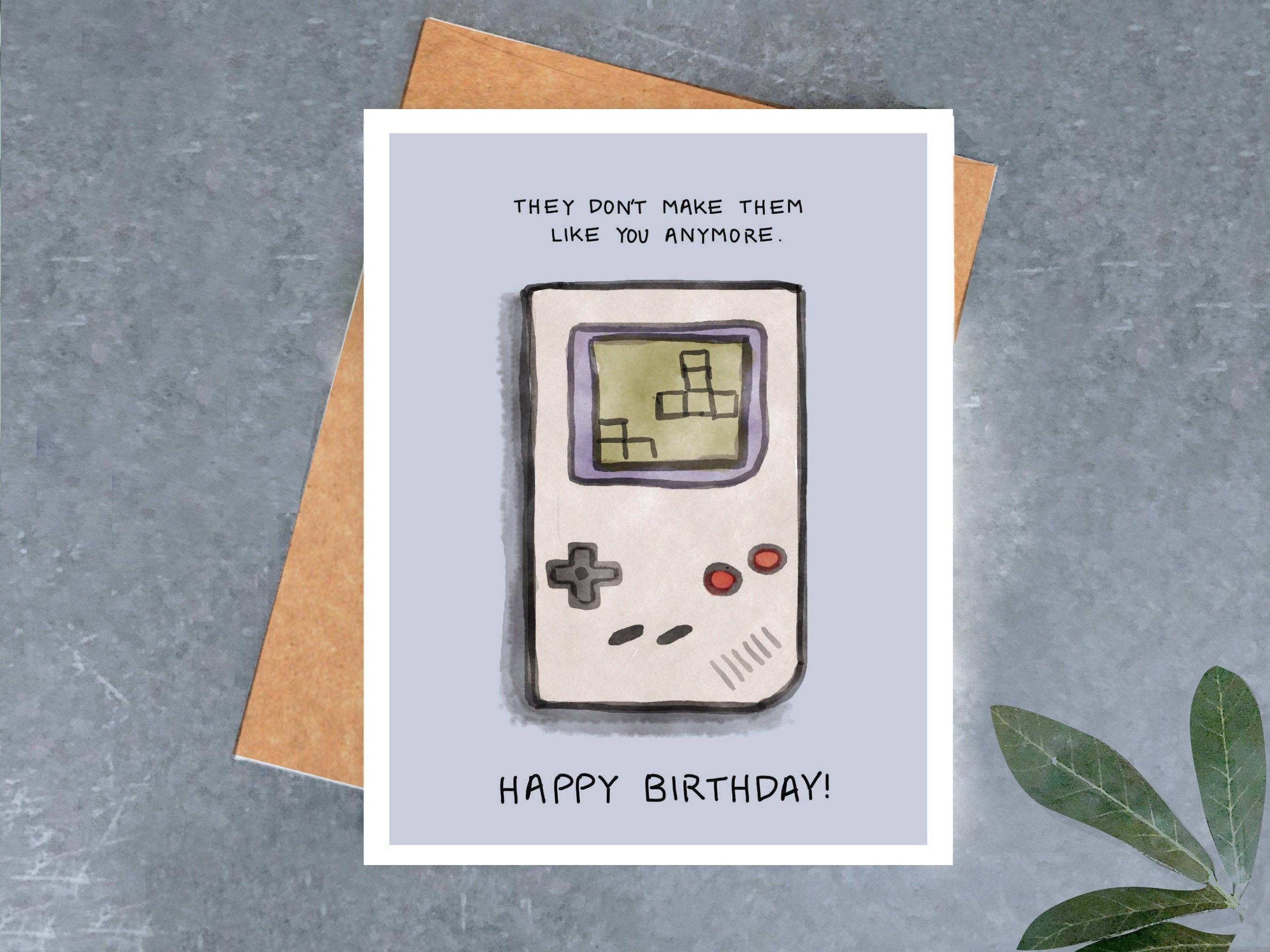 Handheld Gameboy Gaming Birthday Card