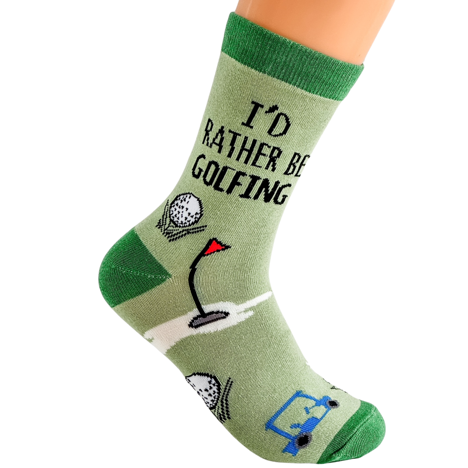 I'd Rather Be Golfing - Funny Unisex Socks - Golf Gift