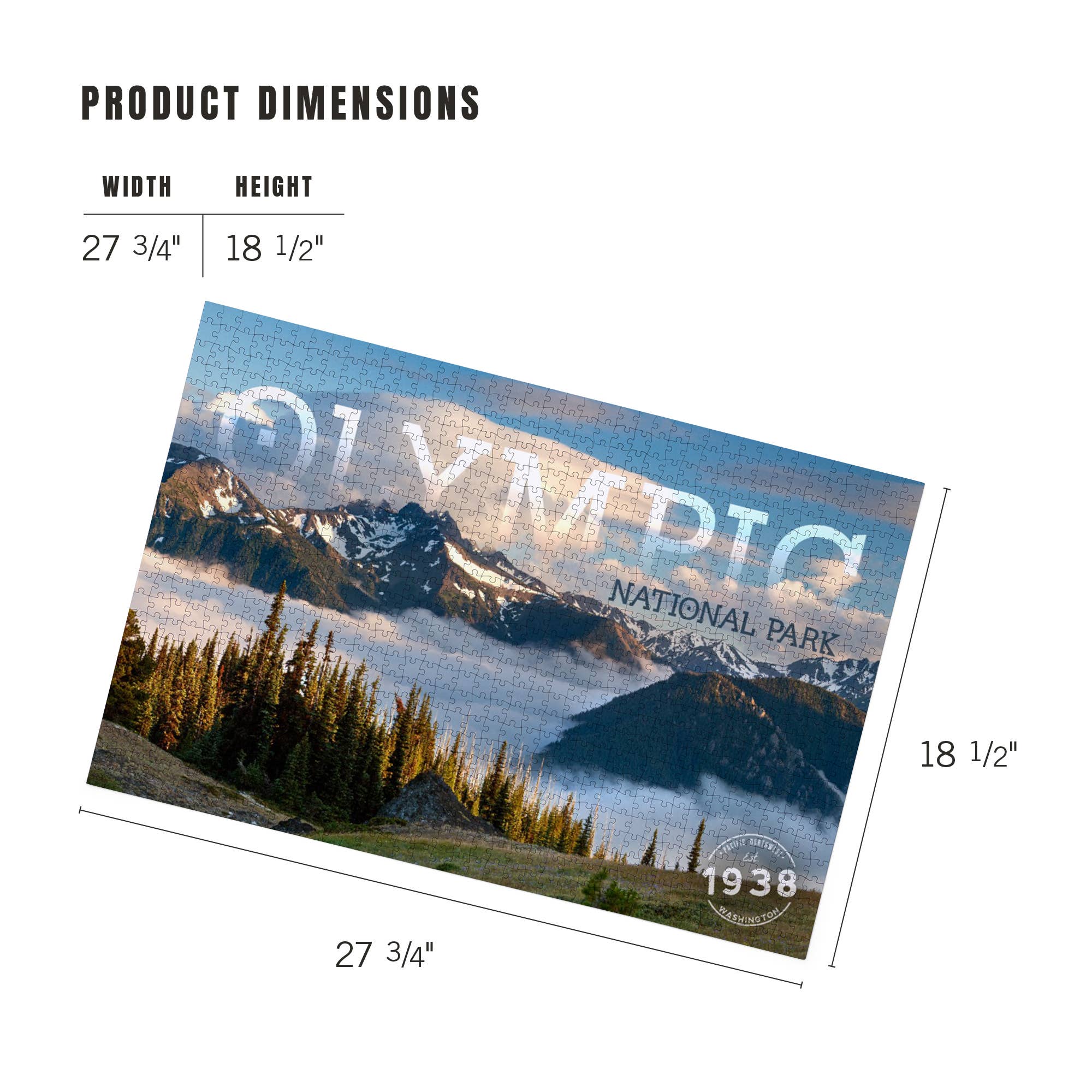 1000 PIECE PUZZLE Olympic National Park, Washington, 1938