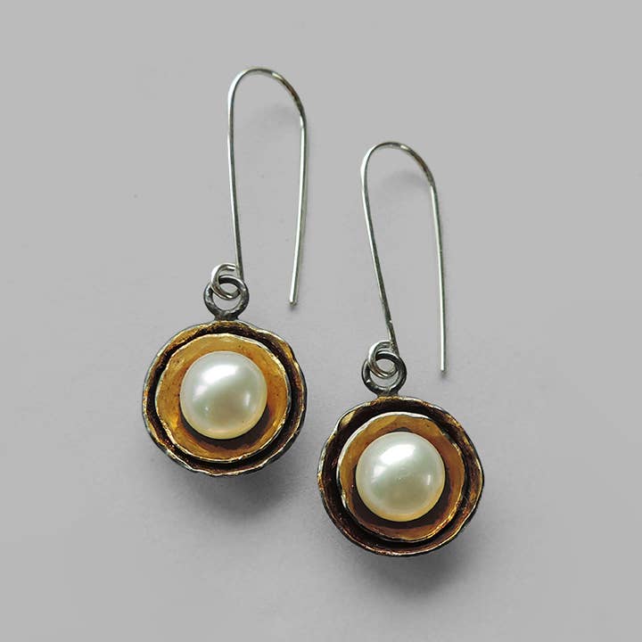 Elegant and modern mixed metal Dream Earrings