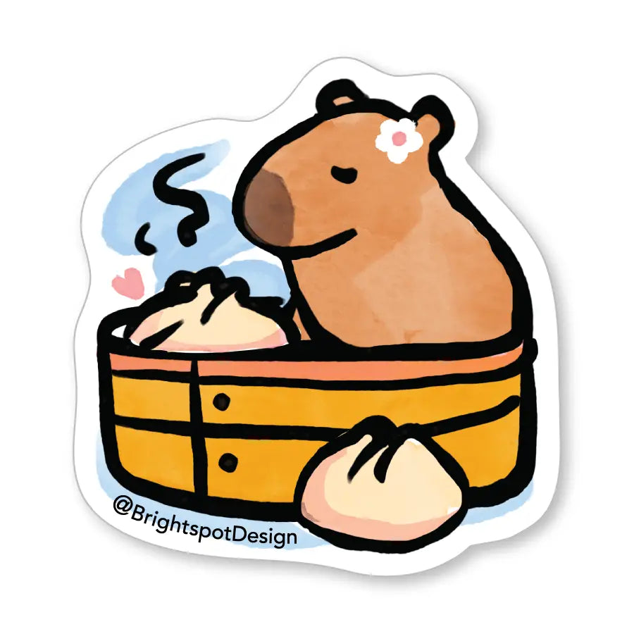 Capybara Dumpling Sticker