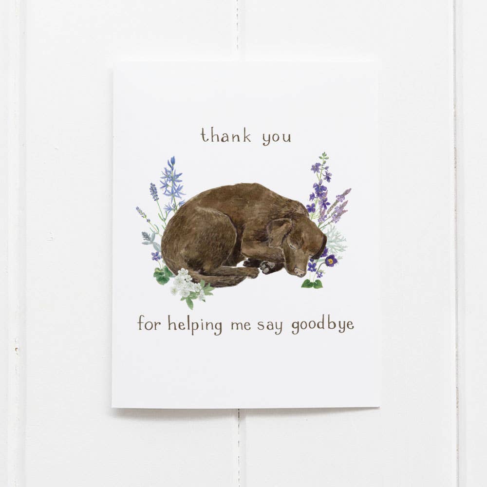 Dog Vet Appreciation Card - Pet Sympathy Card - Pet Loss