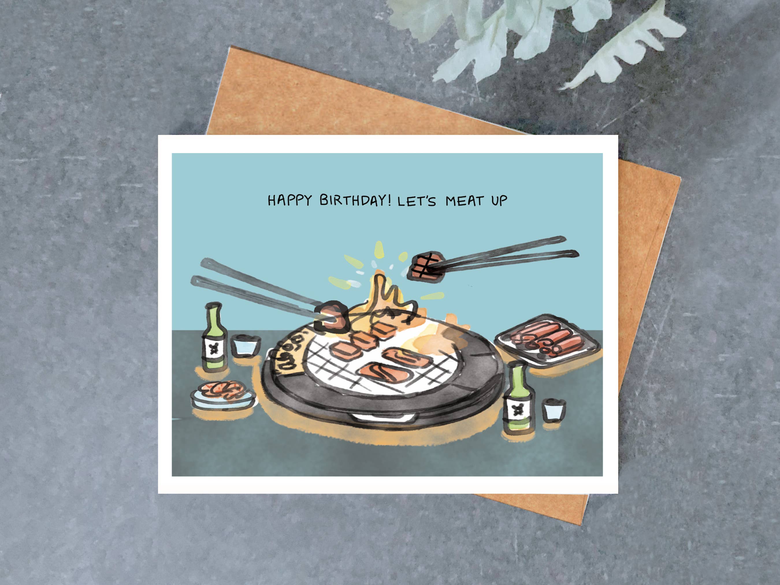 Birthday Meat Up Card