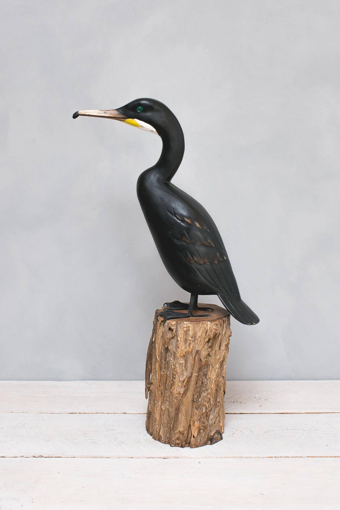 Cormorant - High - 23"H  -Carved Wooden Ornament