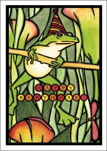 Greeting Card Birthday Frog