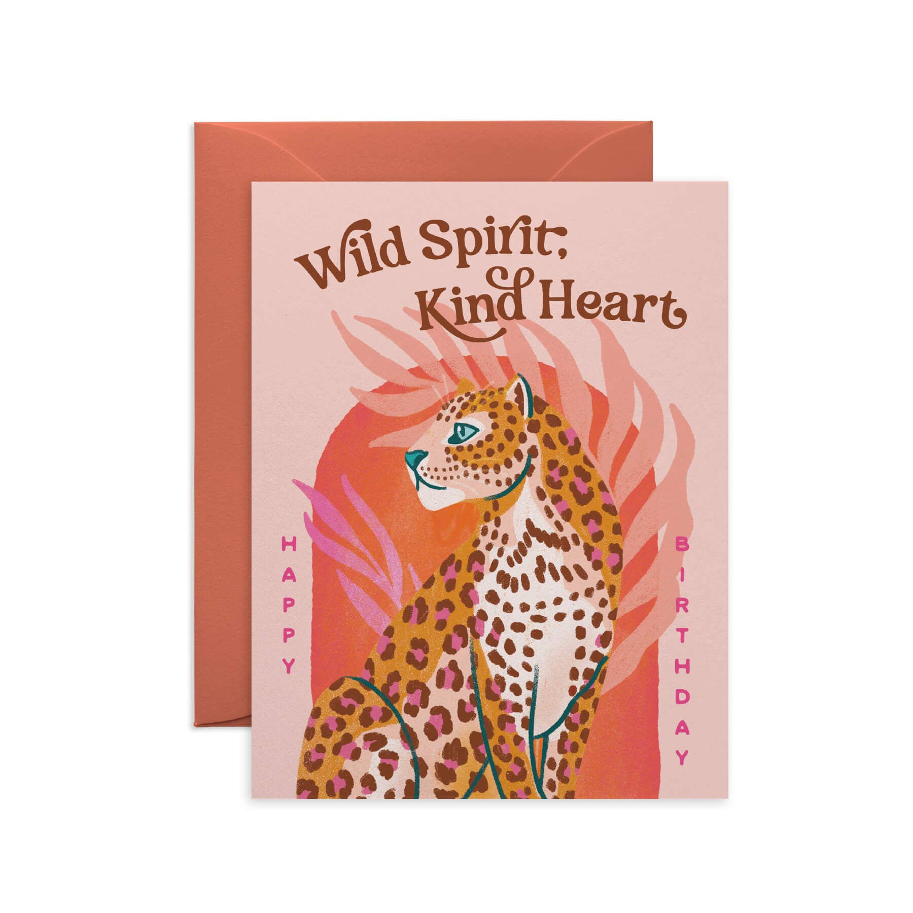 Wild and Kind Leopard Birthday Card
