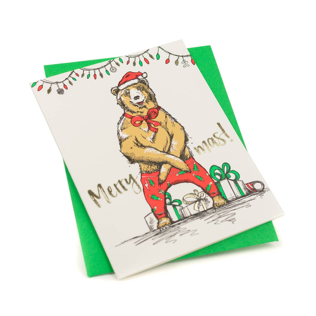 Xmas Bear Card: Single Card