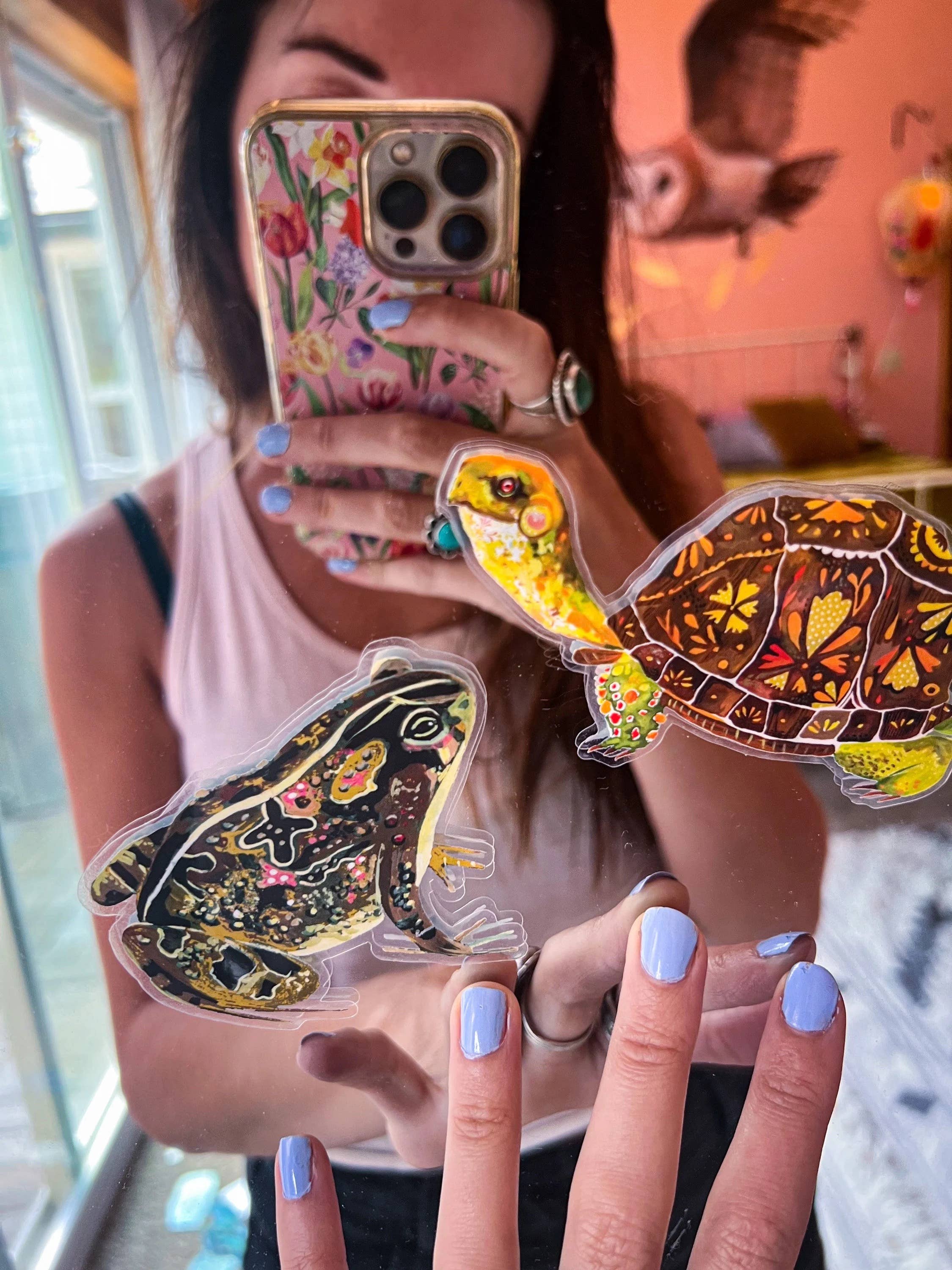 Garden Toad clear matte sticker