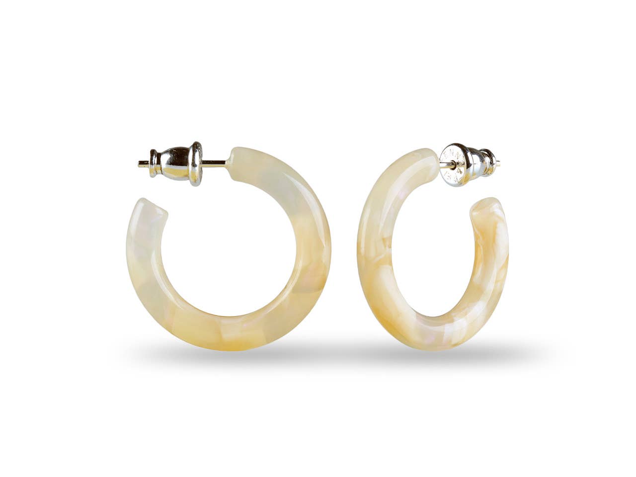 Ultra Mini Hoop Collection | Small Acetate Hoops: Lilly Pad