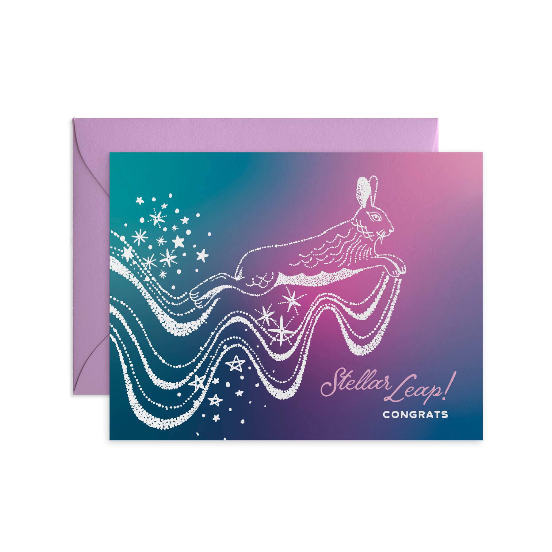 Rabbit Constellation Congrats Card