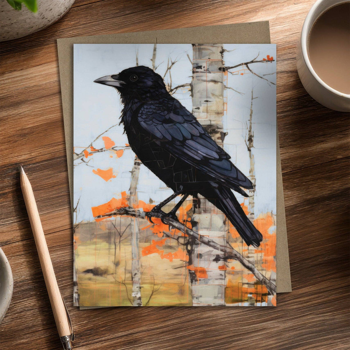 Raven Blank Notecard