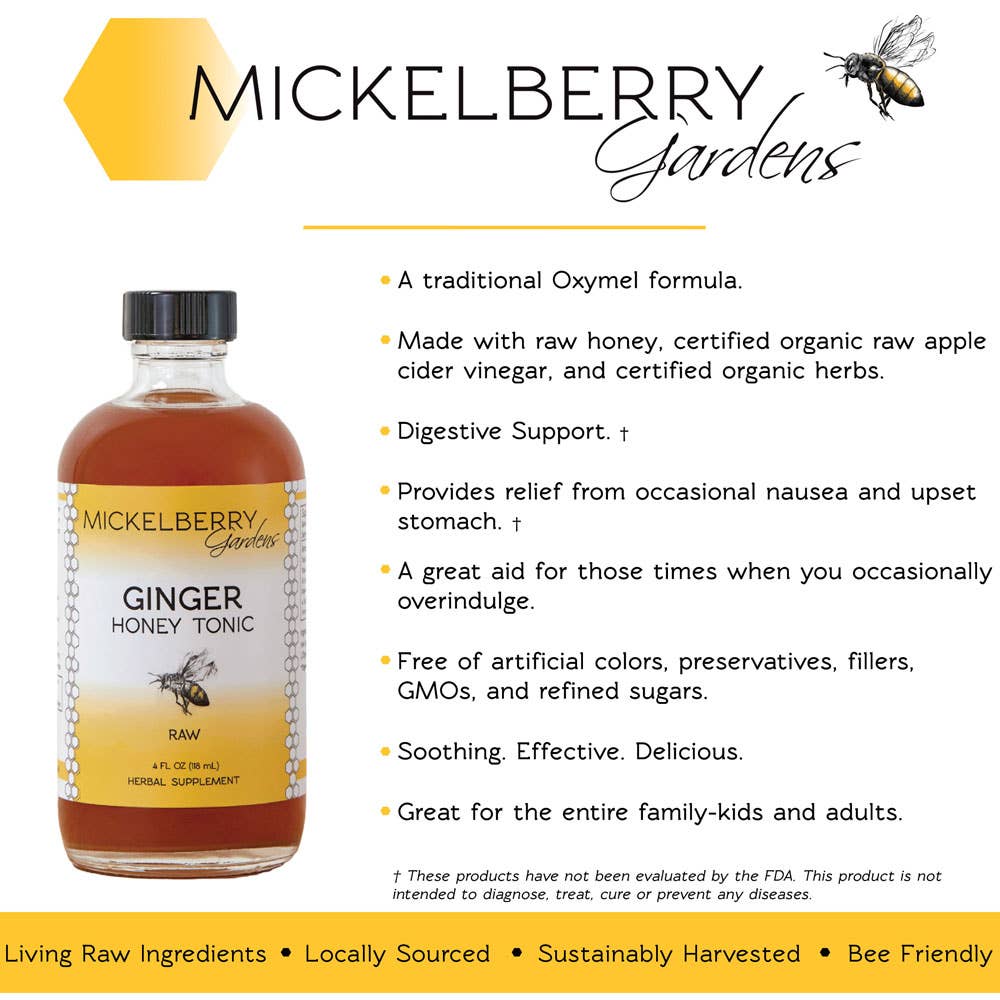 Ginger Honey Tonic — promotes healthy digestion: 4oz