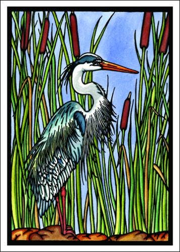 Greeting Card Blue Heron