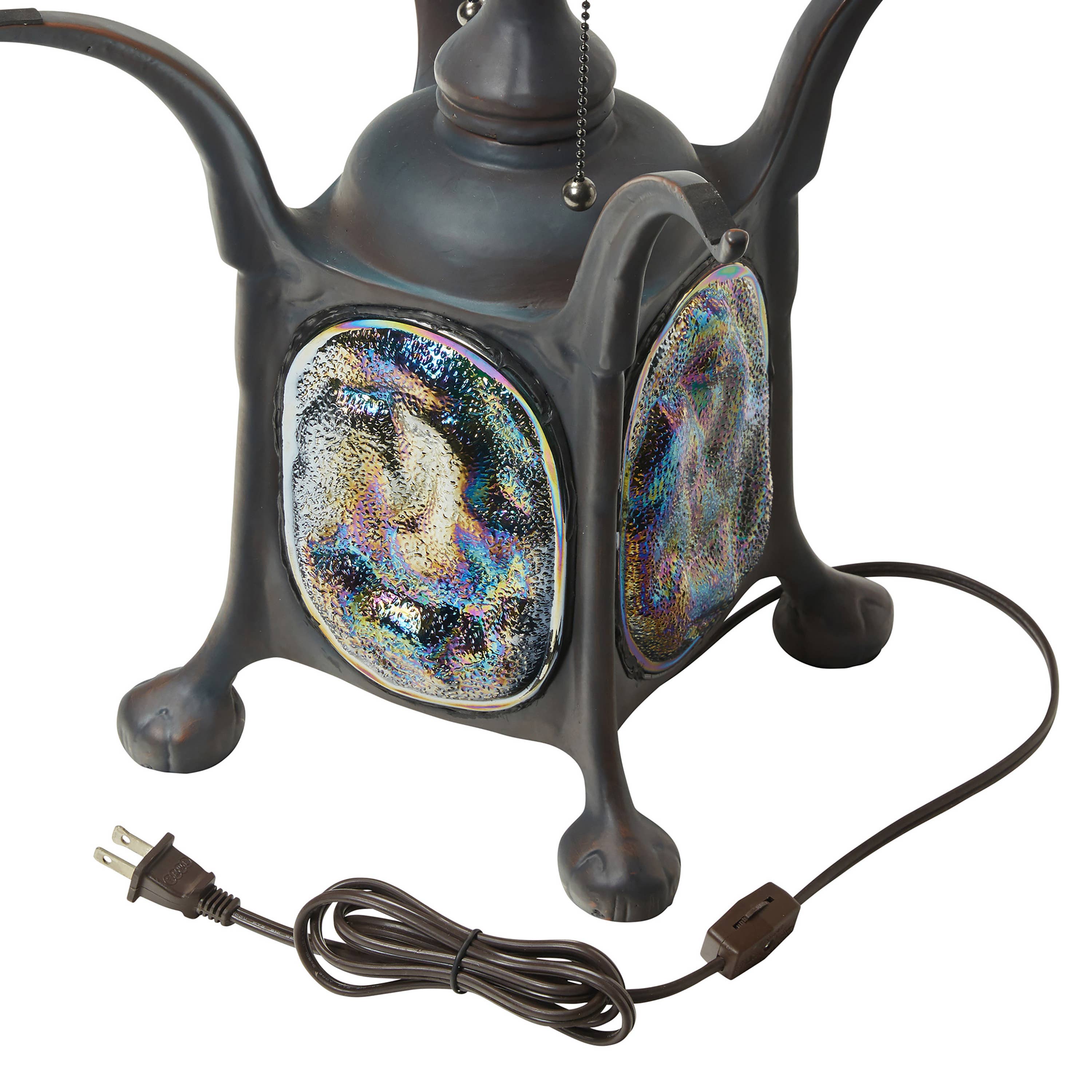 21.5"H Dragonfly Tiffany-Style Stained Glass Table Lamp