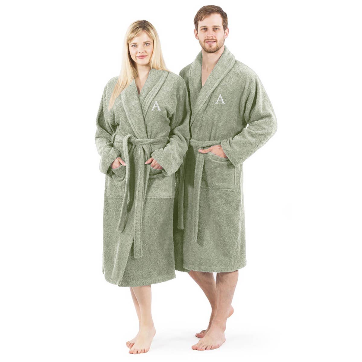 100% Turkish Cotton Unisex Aristocrat Bathrobe: Navy / L/XL