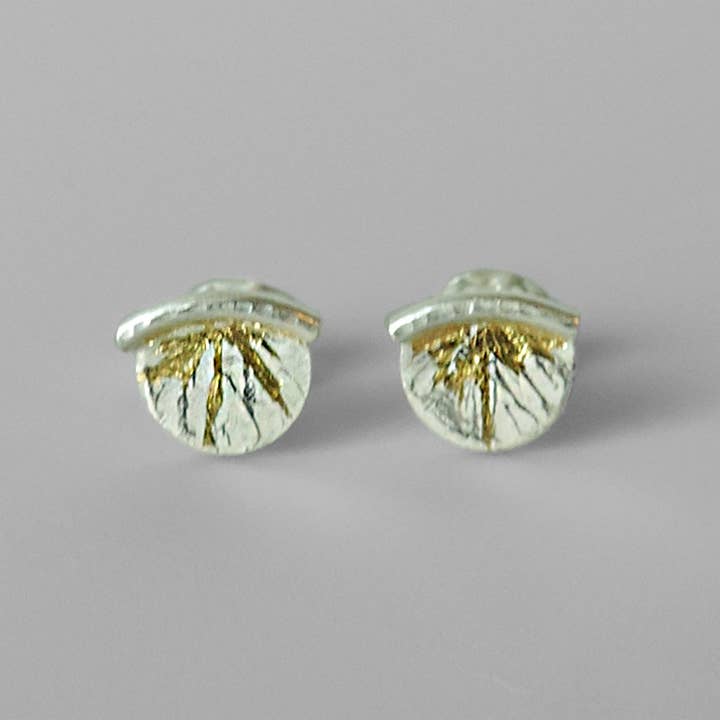 Small mixed metal handmade Daybreak Studs