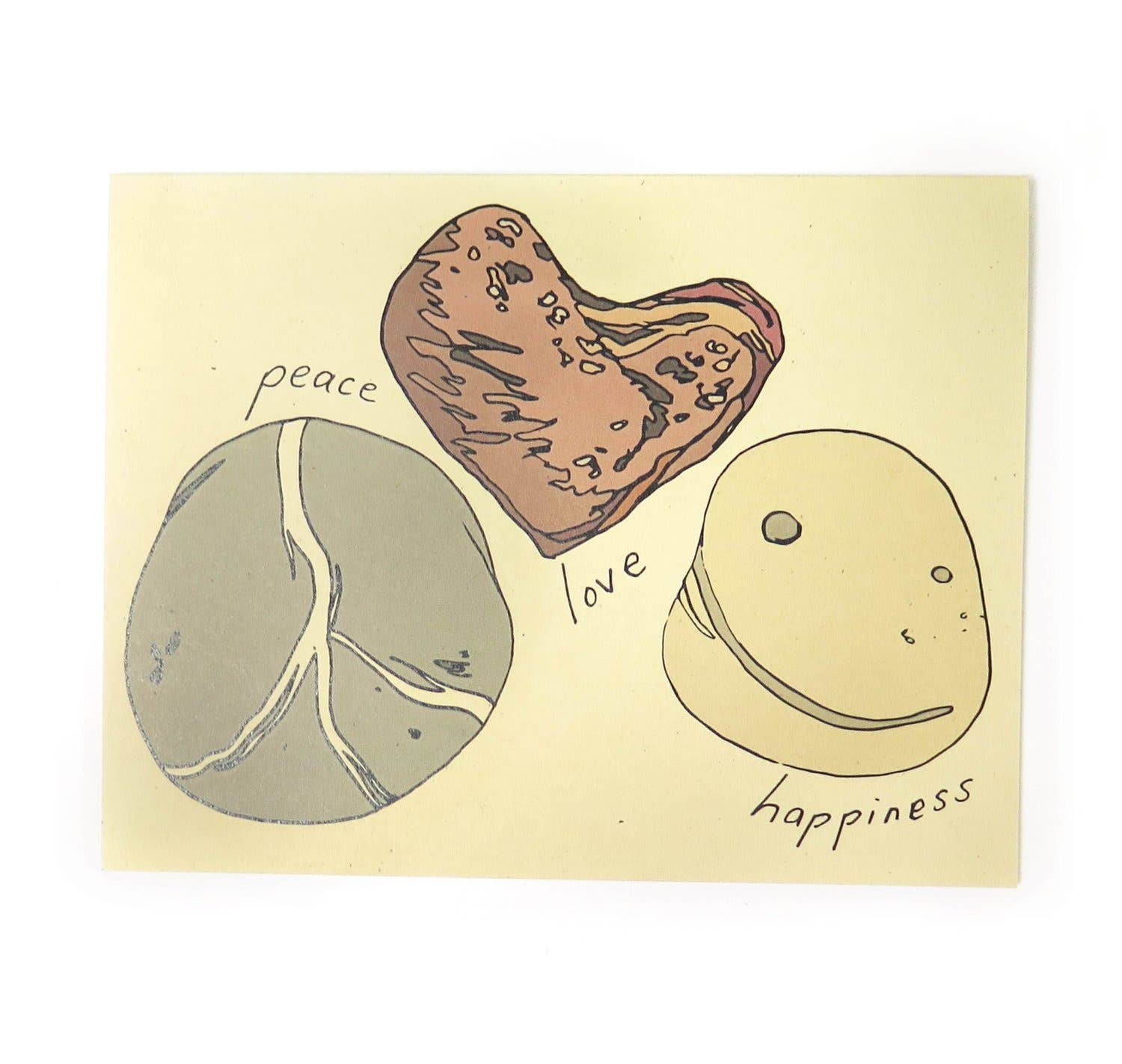 Peace Love  Happiness Card