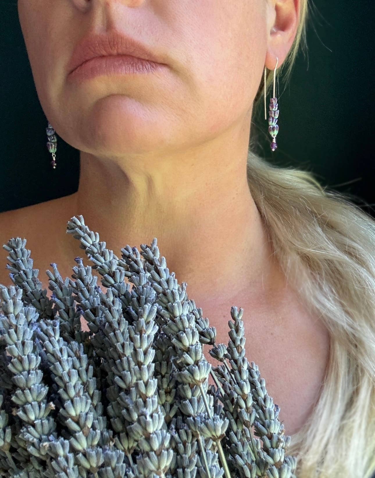 Lavender Threader Earrings