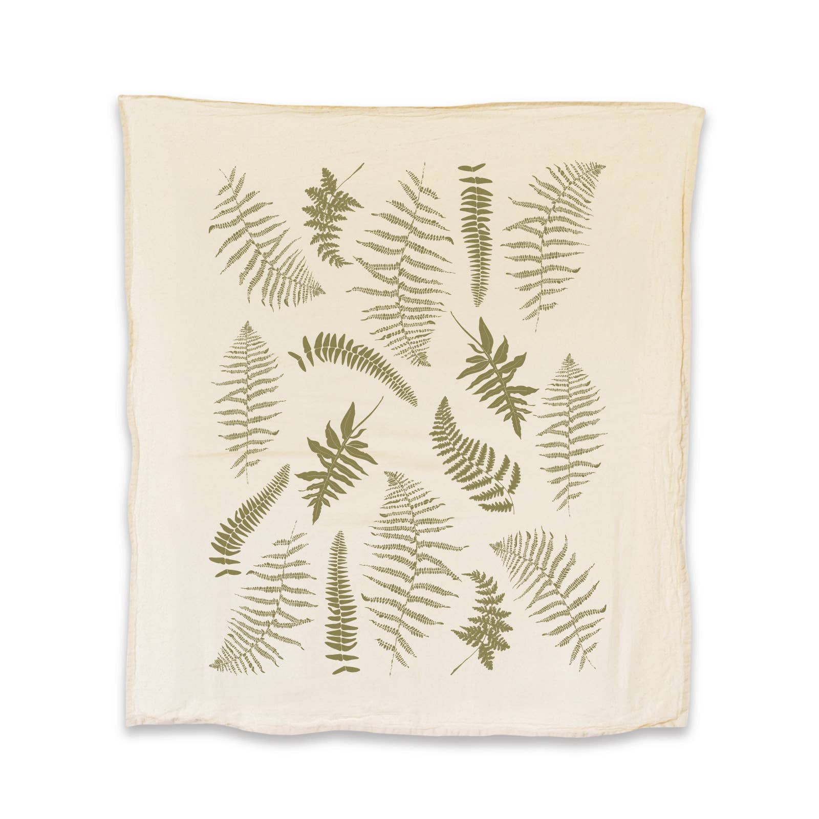 Fronds Fern Kitchen Tea Towel / NATURAL