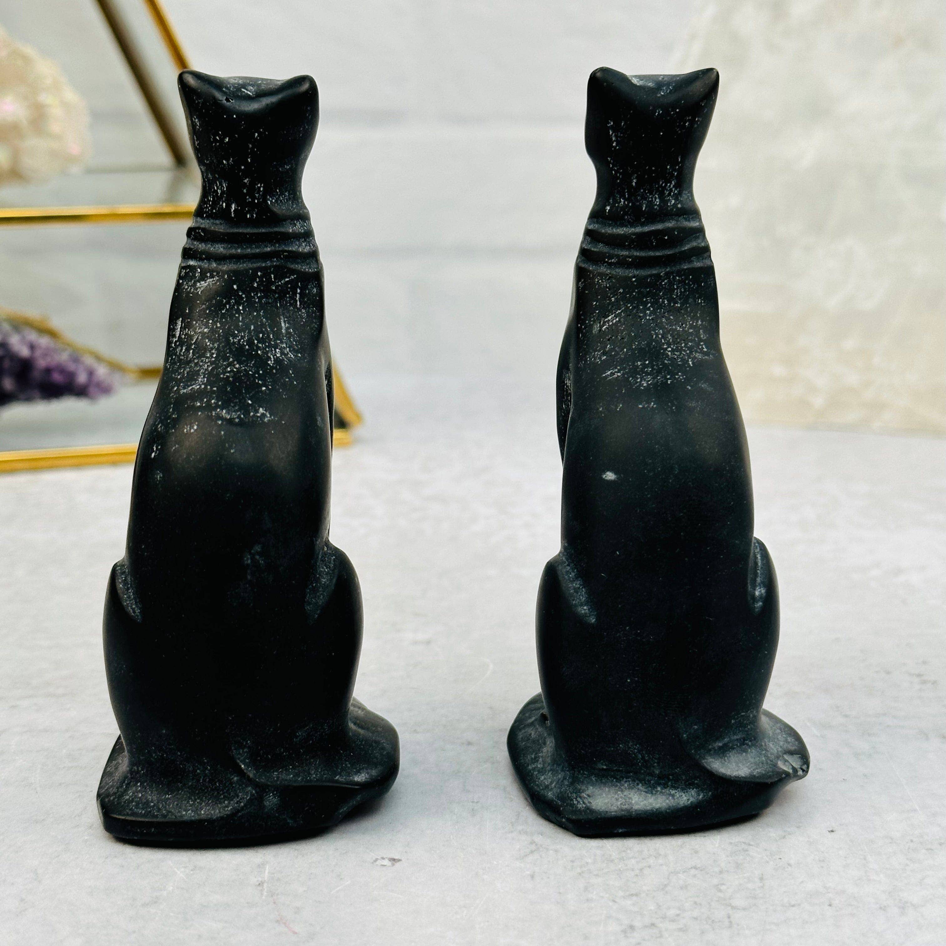 Black Obsidian Crystal Cat-Sophisticated Feline-Halloween