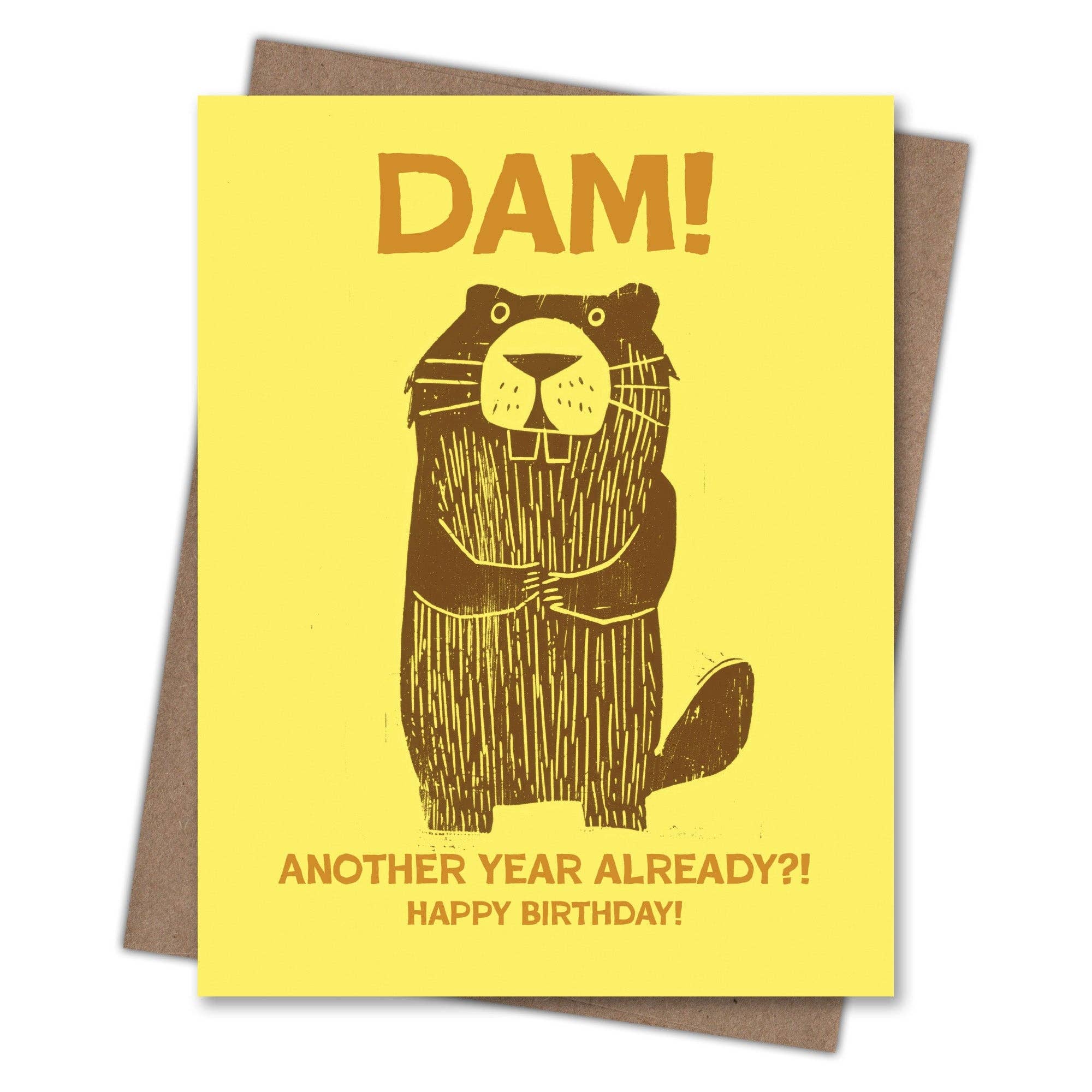 Dam Beaver Birthday Card