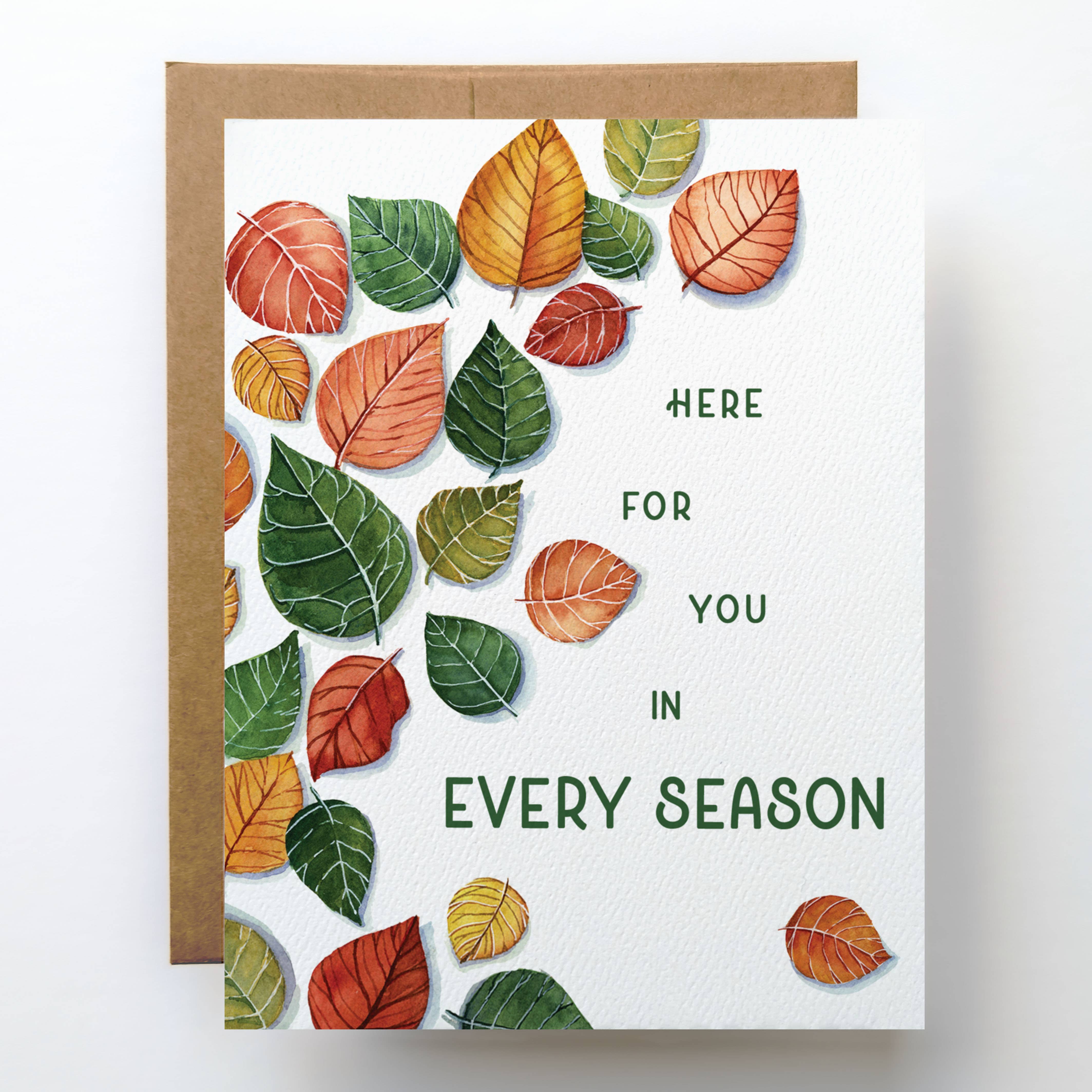Sympathy Greeting Card | Fall Leaves Encouragement Card