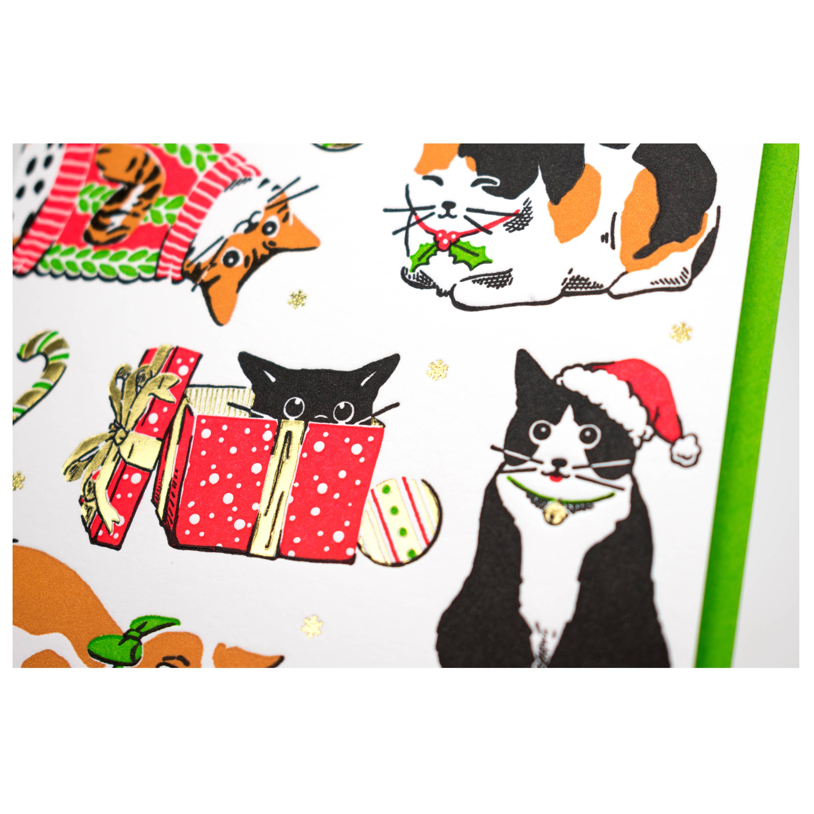 Meowy Christmas Cat Card: Single Card