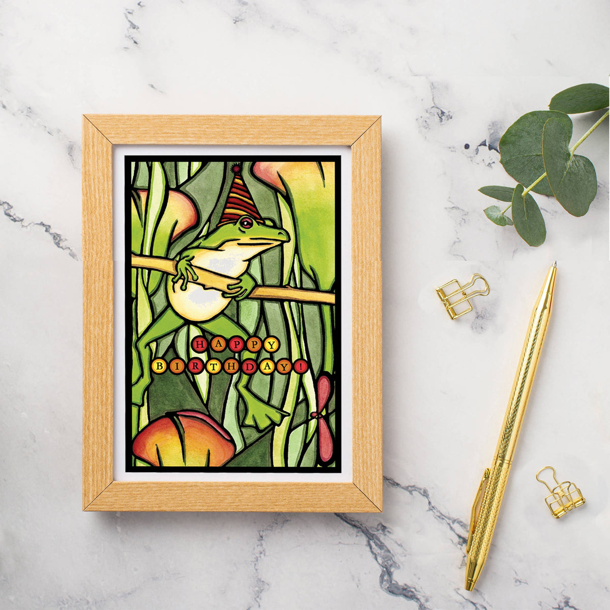 Greeting Card Birthday Frog
