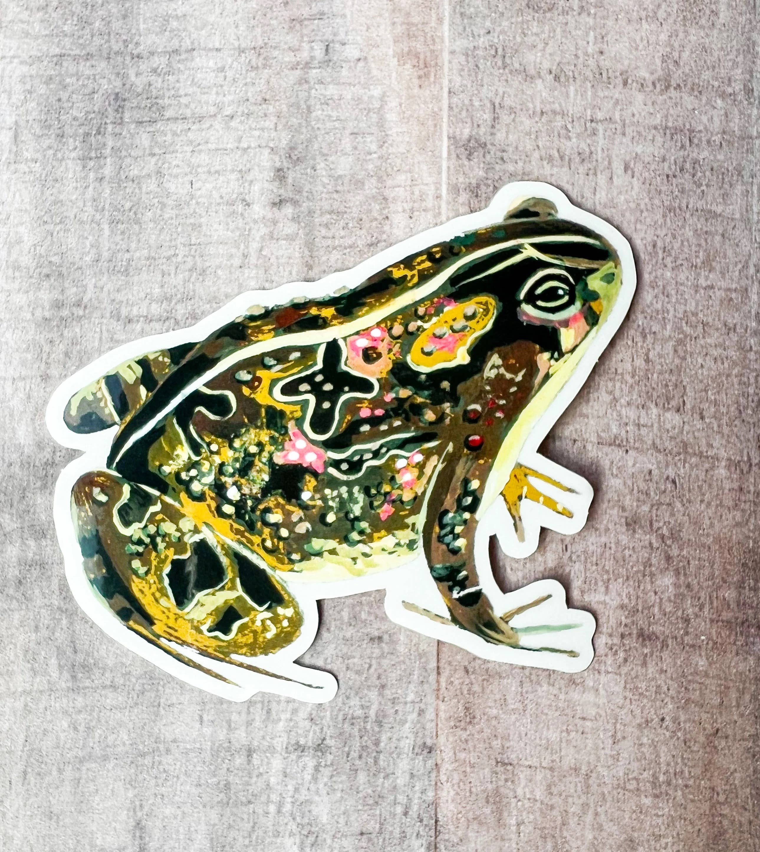 Garden Toad clear matte sticker