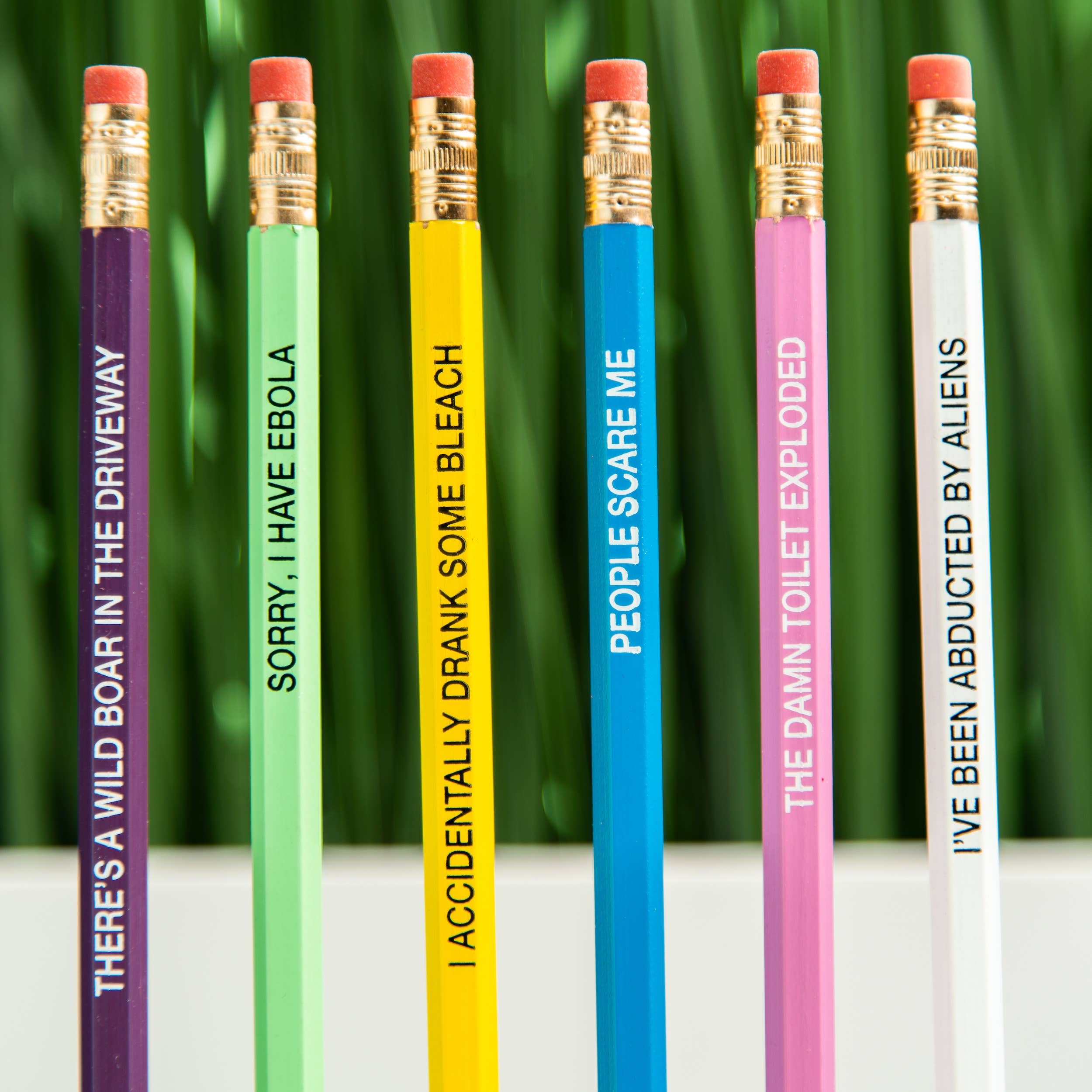 Excuse Pencils for Introverts Original | Funny Pencils